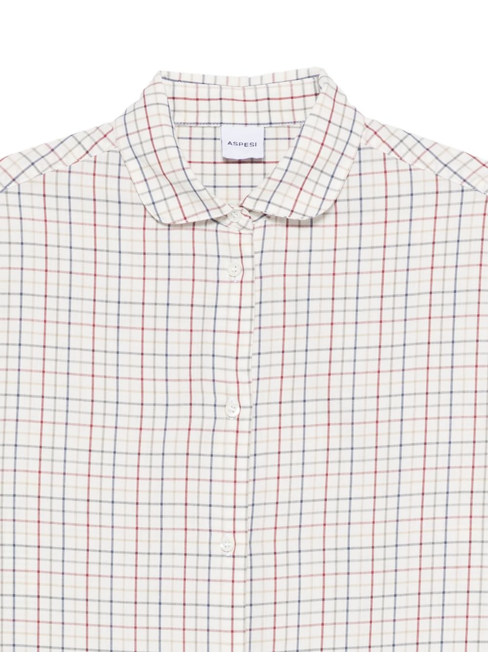 Peter-Pan-collar checked shirt - 3