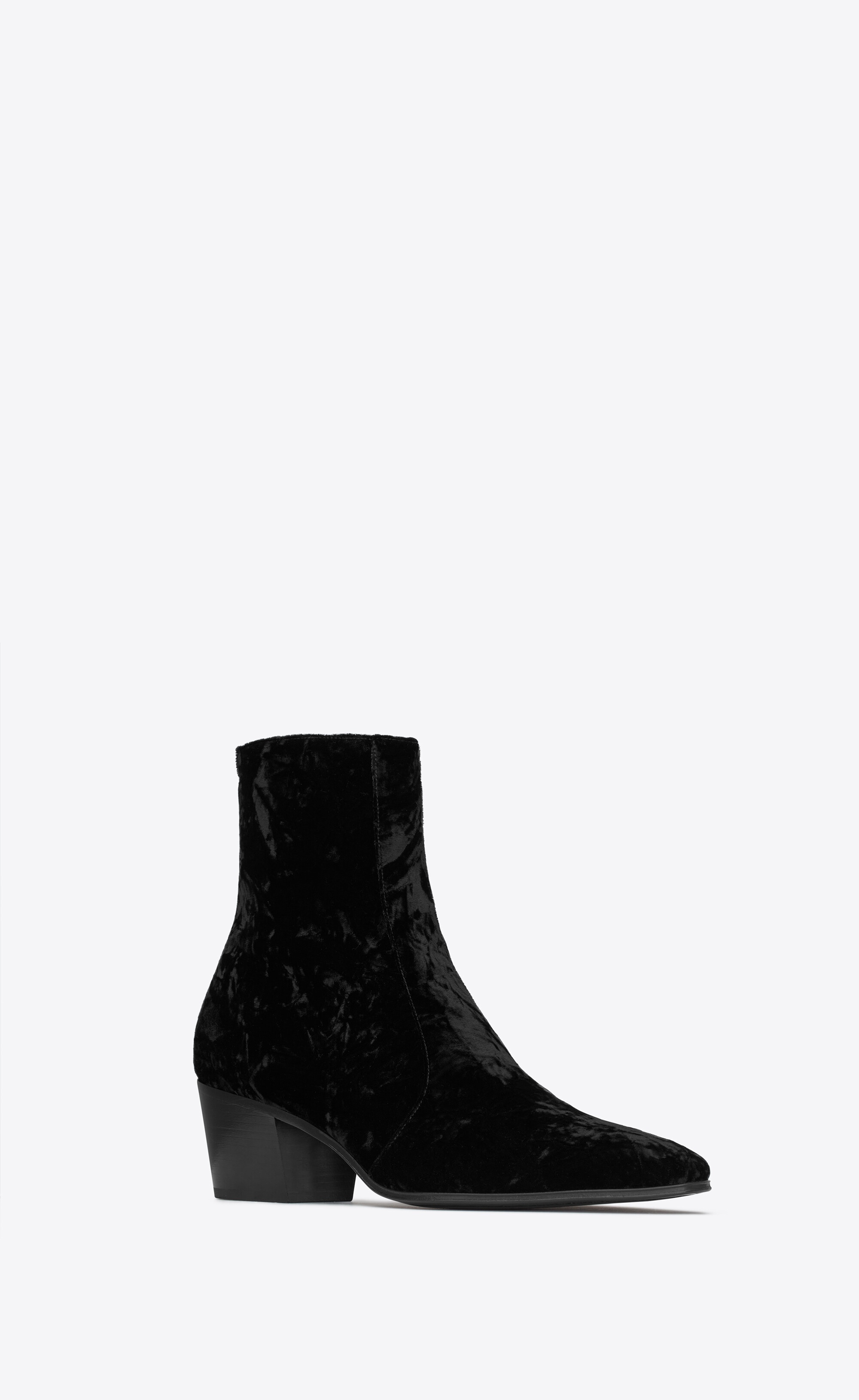vassili zipped boots in velvet - 4