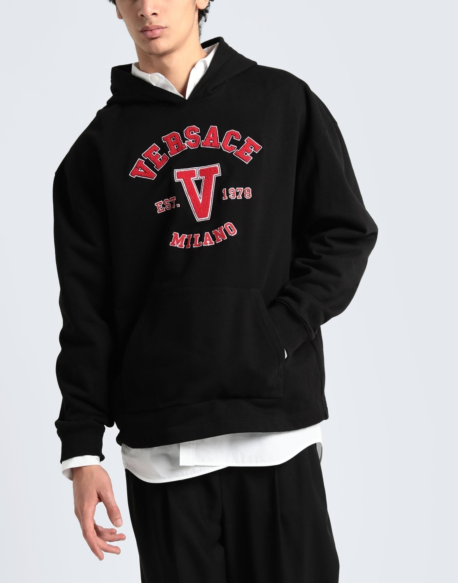 Black Men's Hooded Sweatshirt - 4