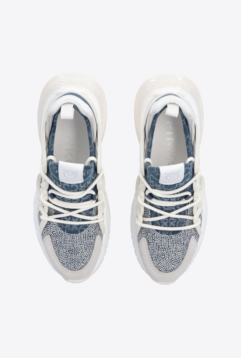 DENIM SLIP-ON ARIEL SNEAKERS WITH RHINESTONES 8