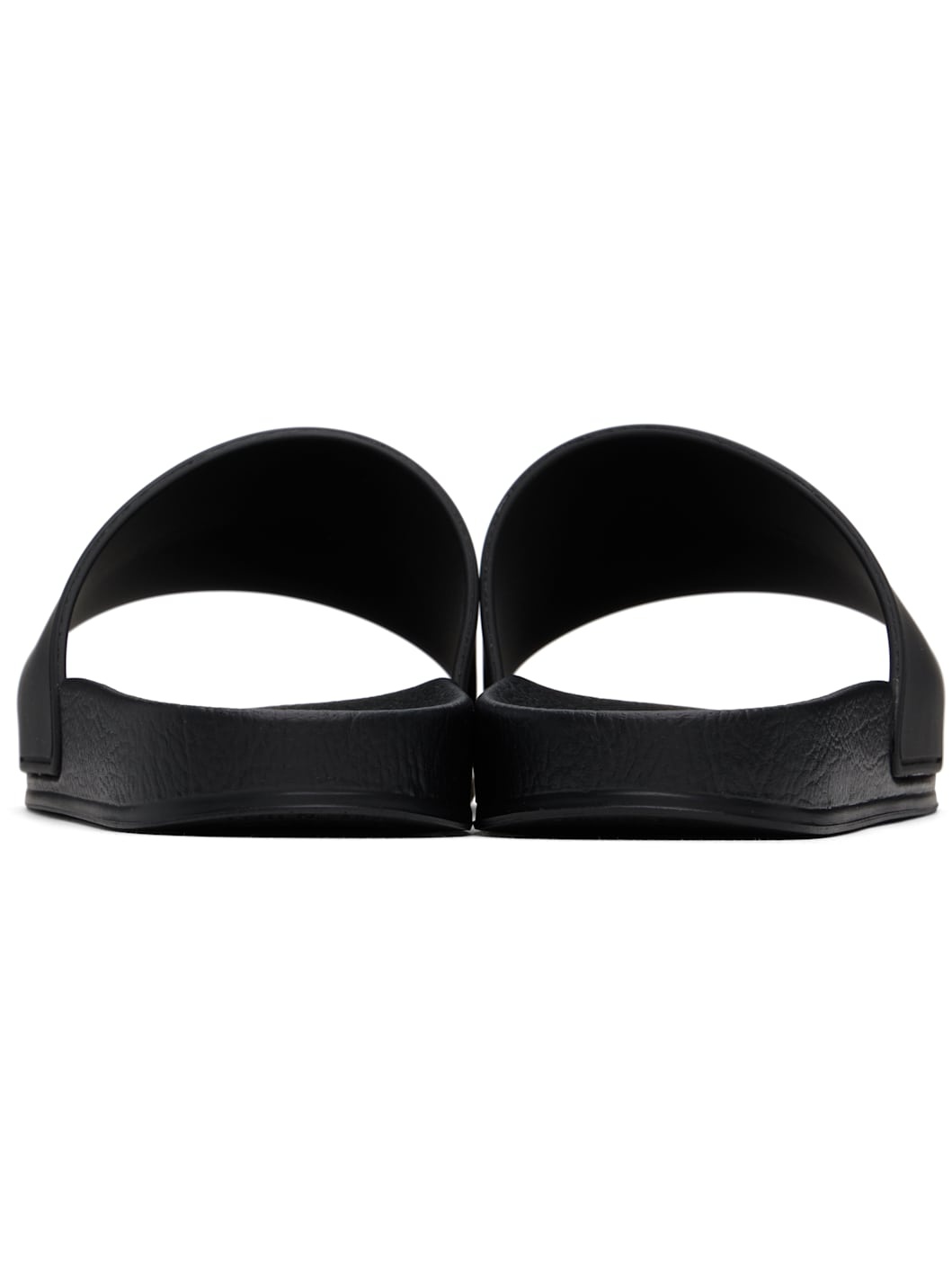 Black Classic Logo Pool Slides - 2