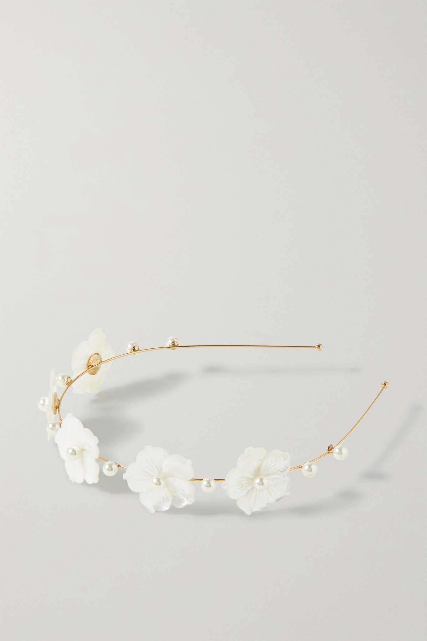 Zia gold-tone mother-of-pearl headband - 1