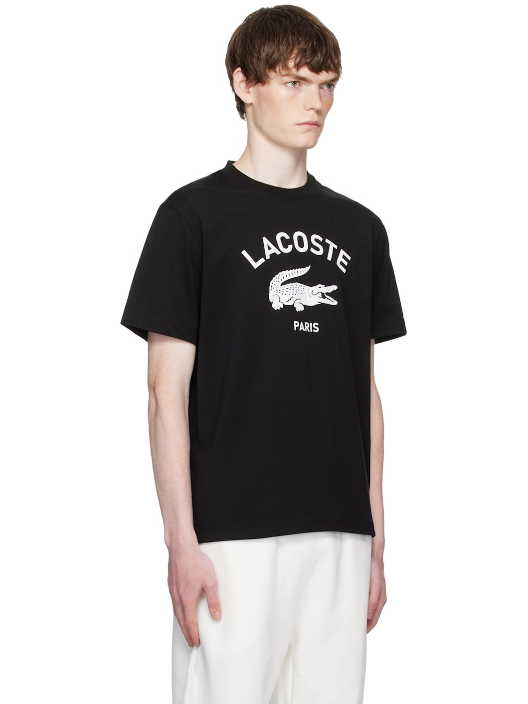 Black Signature Print Cotton T-shirt - 2