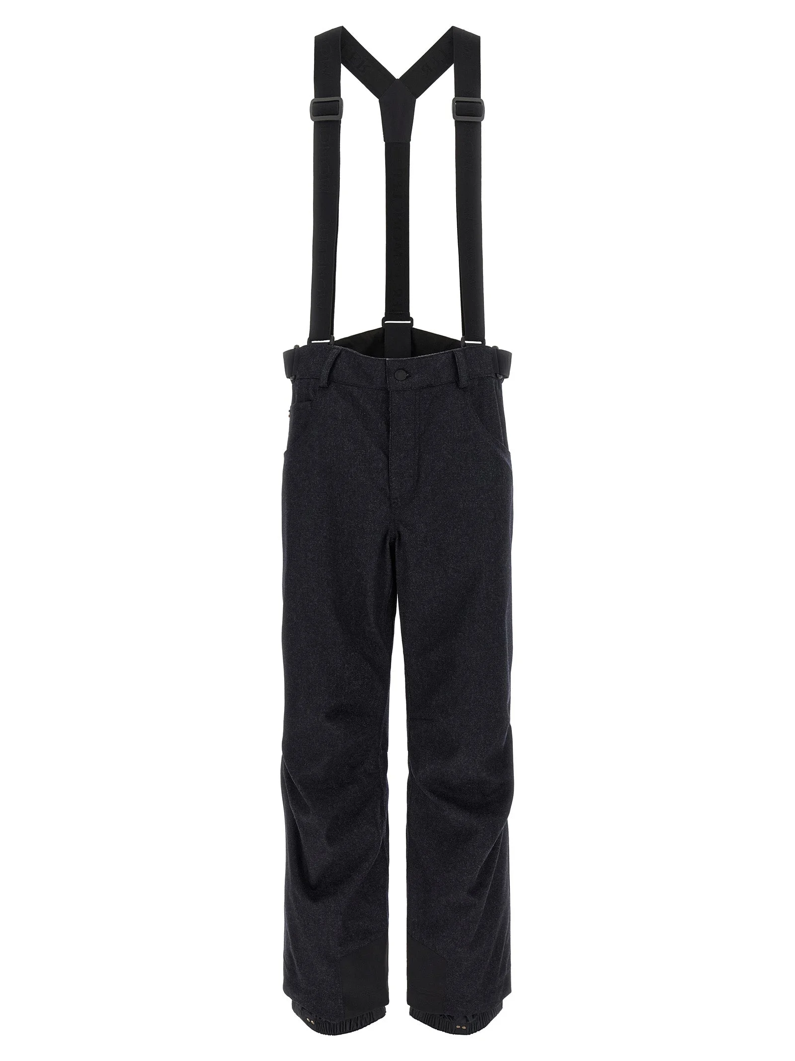 Moncler Grenoble Men Blue Denim Ski Bib Shorts - 1