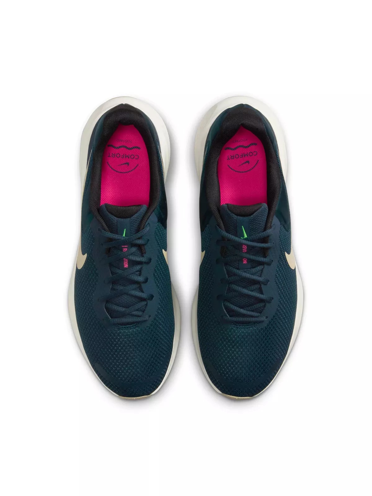 Revolution 7 "Armory Navy/Green Strike/Hyper Pink/Desert Khaki" Men's Running Shoe - 4