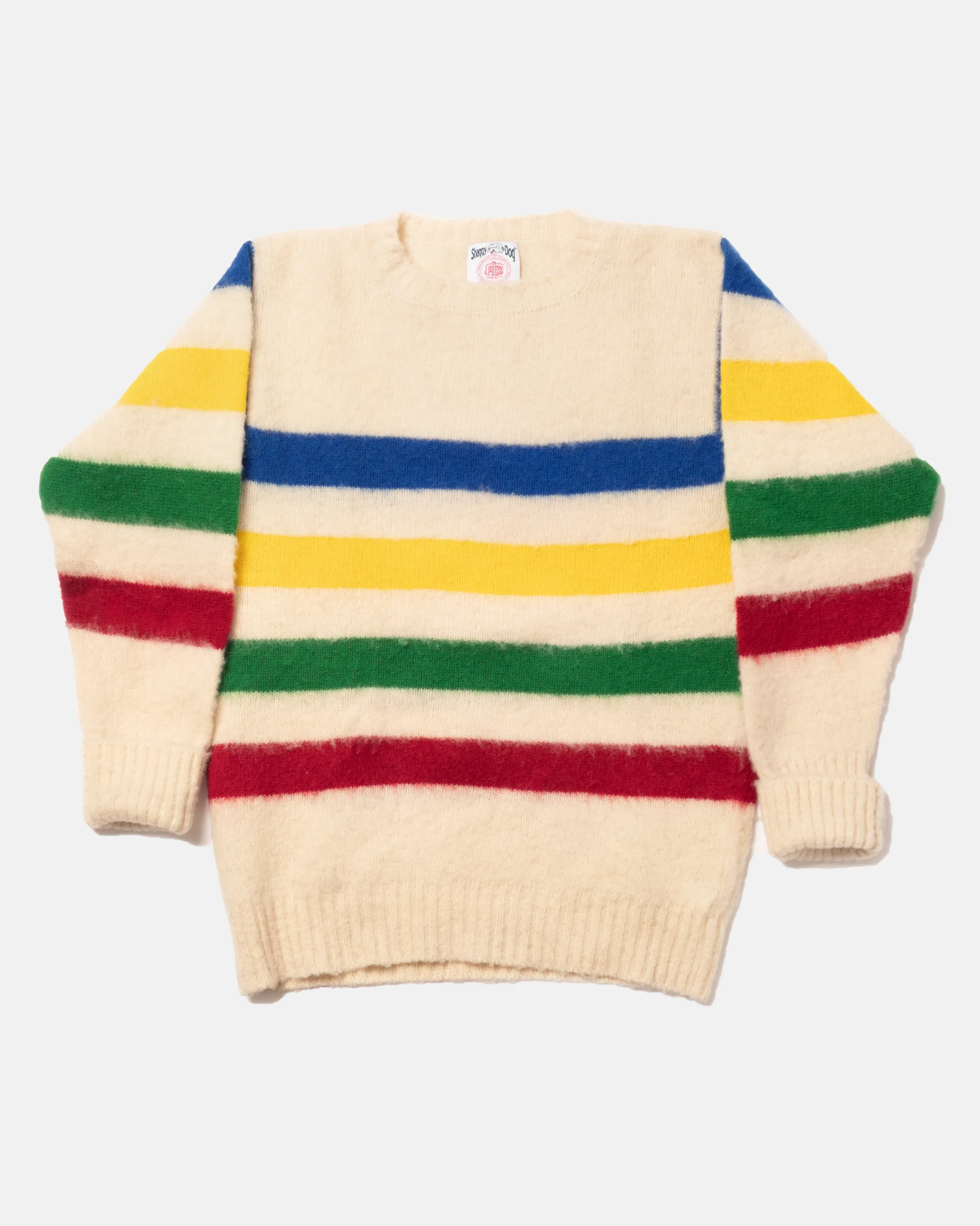 MADE-IN-SCOTLAND TRAPPER STRIPE SHAGGY DOG SWEATER - CLASSIC FIT - 1
