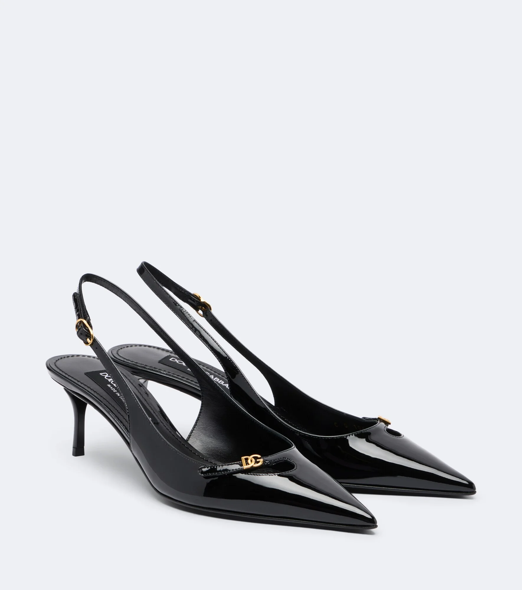 Patent leather slingback pumps - 1