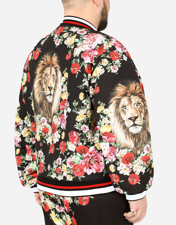 Nylon jacket with lion mix print - 7