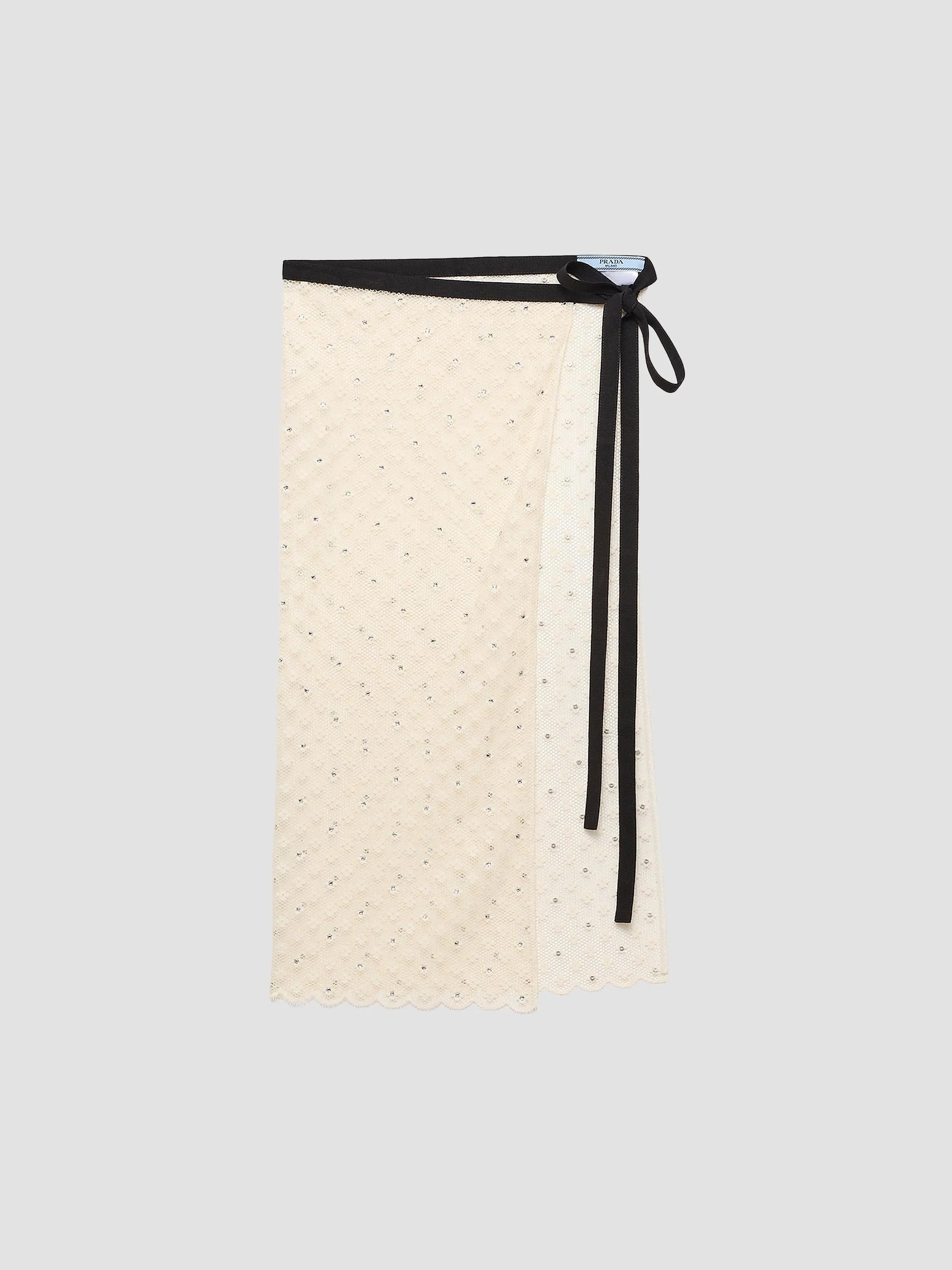 Women's Embroidered Lace Skirt - Beige - 1
