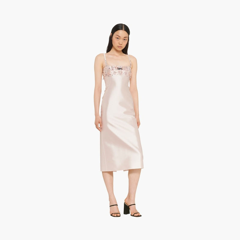 Miu Miu Embroidered silk and wool dress outlook