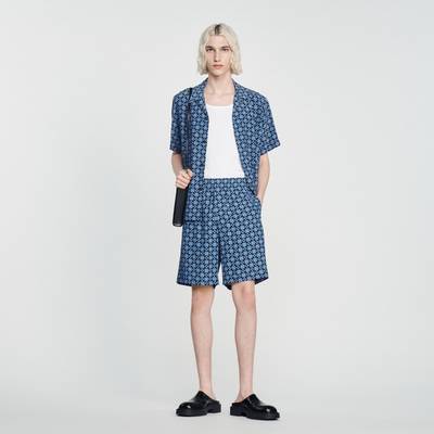 Sandro Square Cross printed shorts outlook