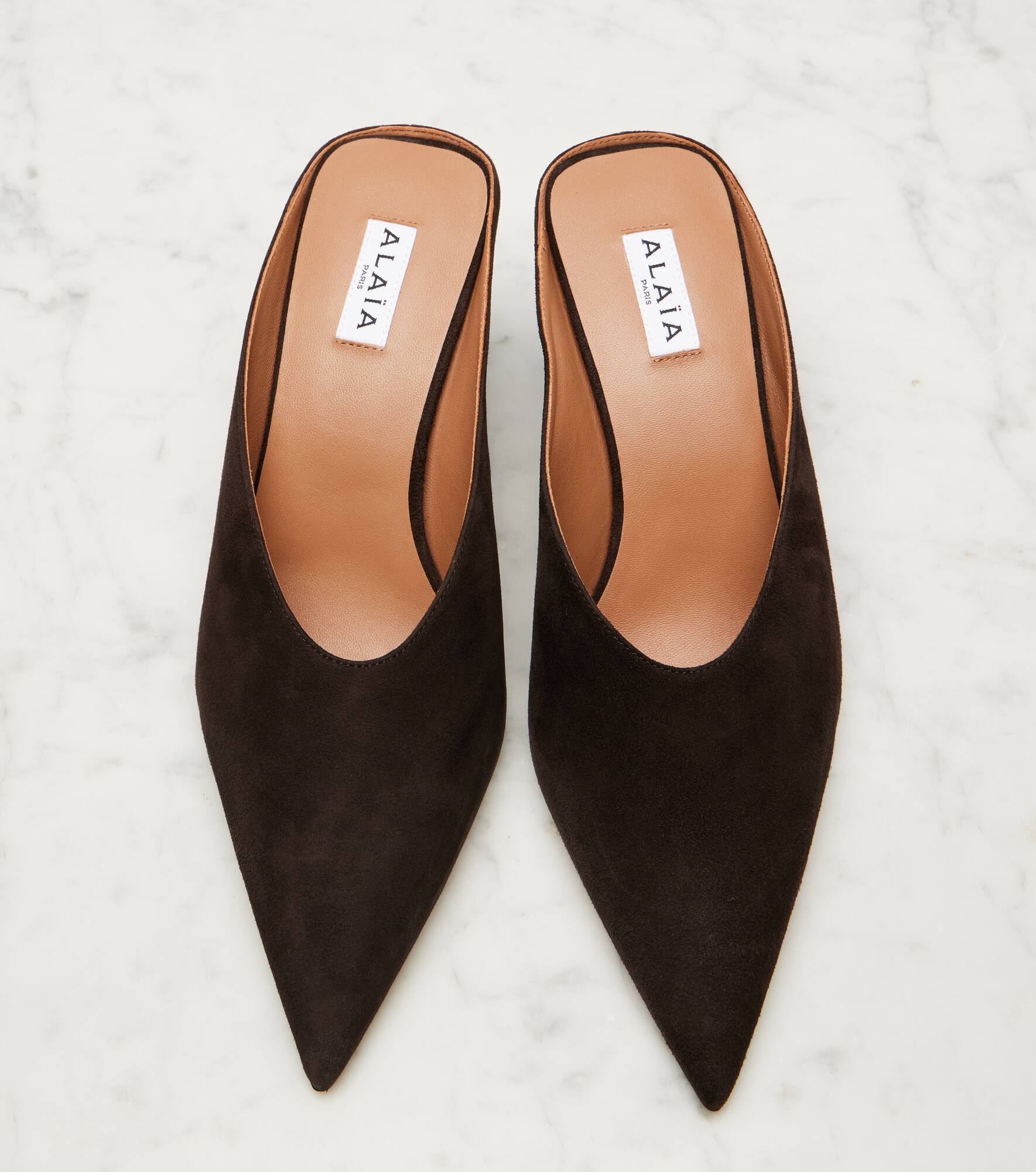 Cube 75 suede wedge mules - 5