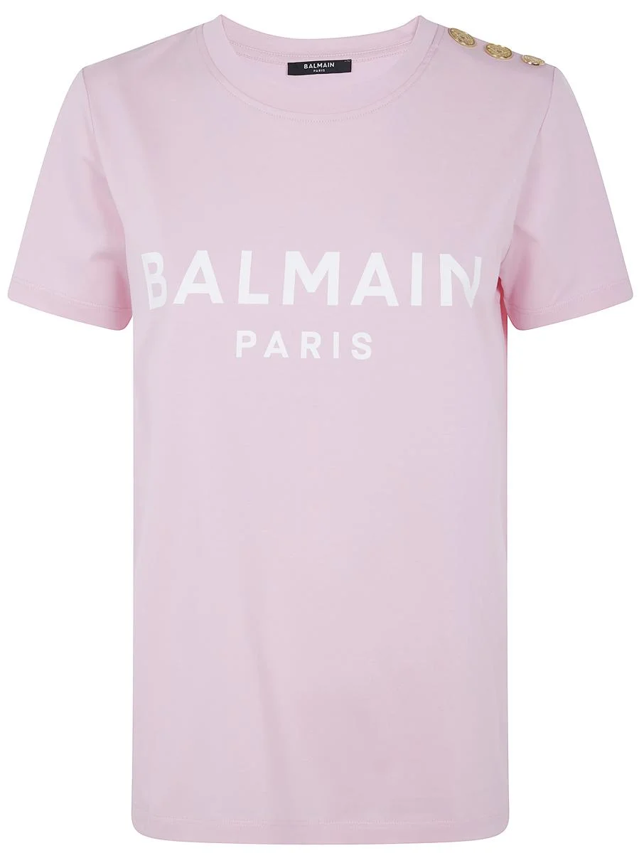 Balmain 3 Buttons Printed T-Shirt Clothing - 1