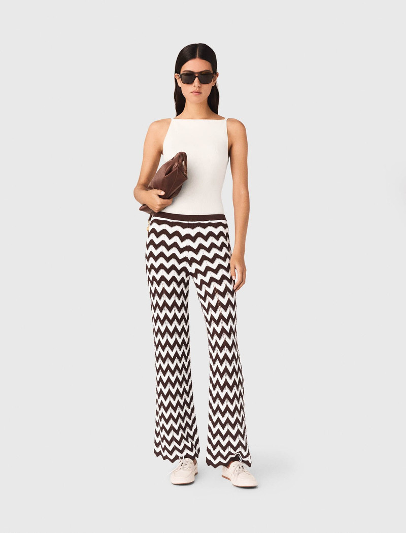 maje Zigzag crochet trousers outlook