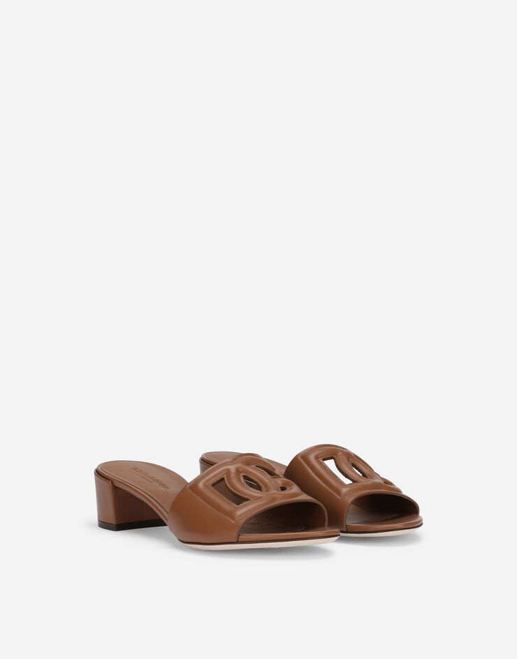 Calfskin mules with DG Millennials logo - 2