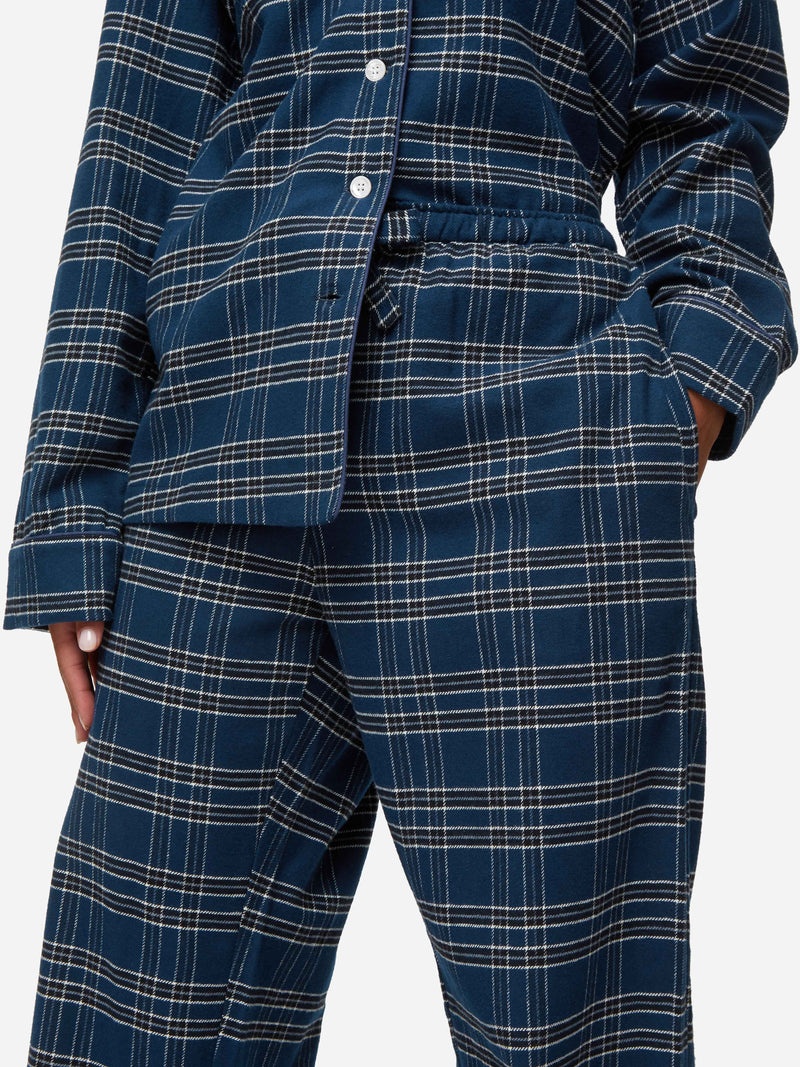 Women's Pyjamas Kelburn 30 Brushed Cotton Navy - 7