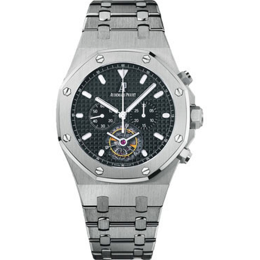 Audemars Piguet Royal Oak Tourbillon Chronograph Black Dial Steel Men's Watch 25977STOO1205ST02 - 1