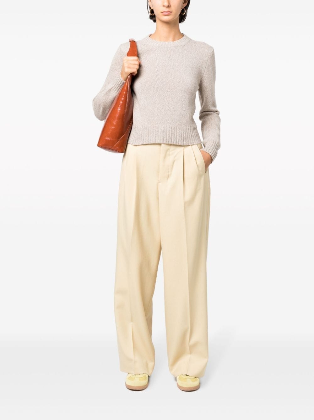 pressed-crease straight-leg trousers - 3