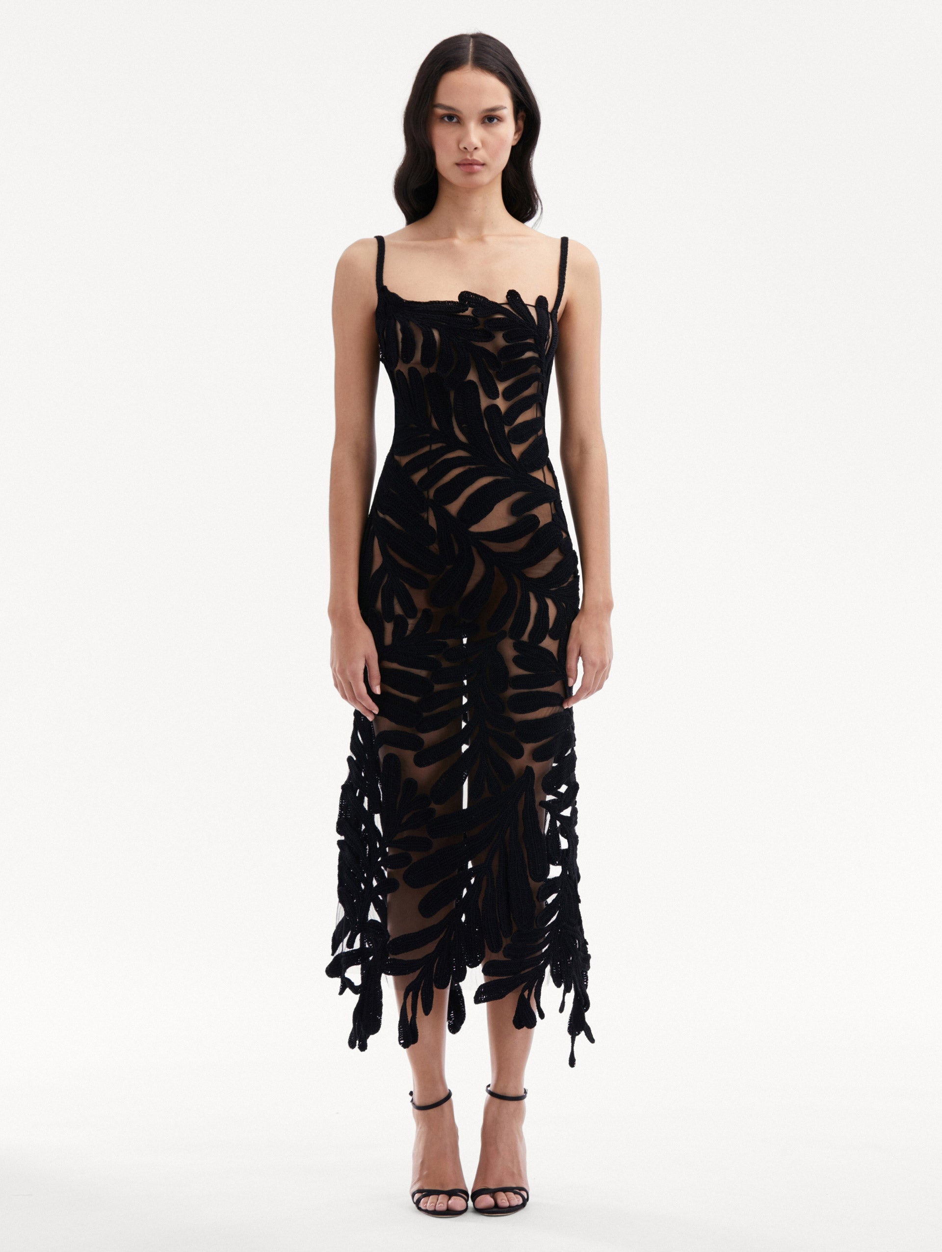 CROCHETED FERN MIDI DRESS - 2