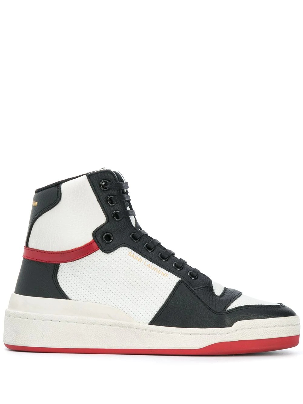 panelled high-top sneakers - 1