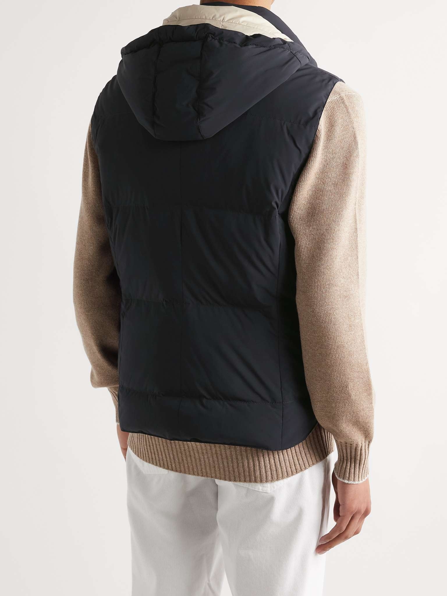 Quilted Shell Hooded Down Gilet - 4