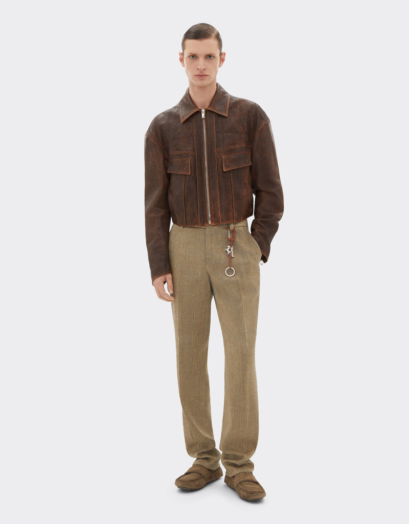 Ferrari Damask leather blouson outlook