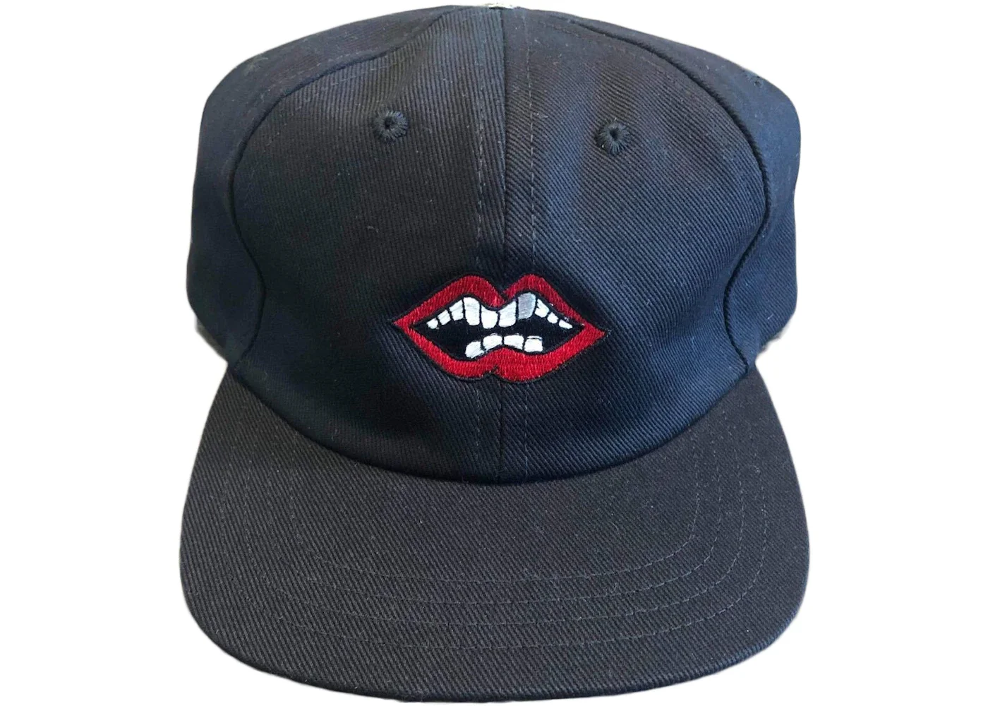 Chrome Hearts Matty Boy Chomper Leather Strapback Hat Black - 1