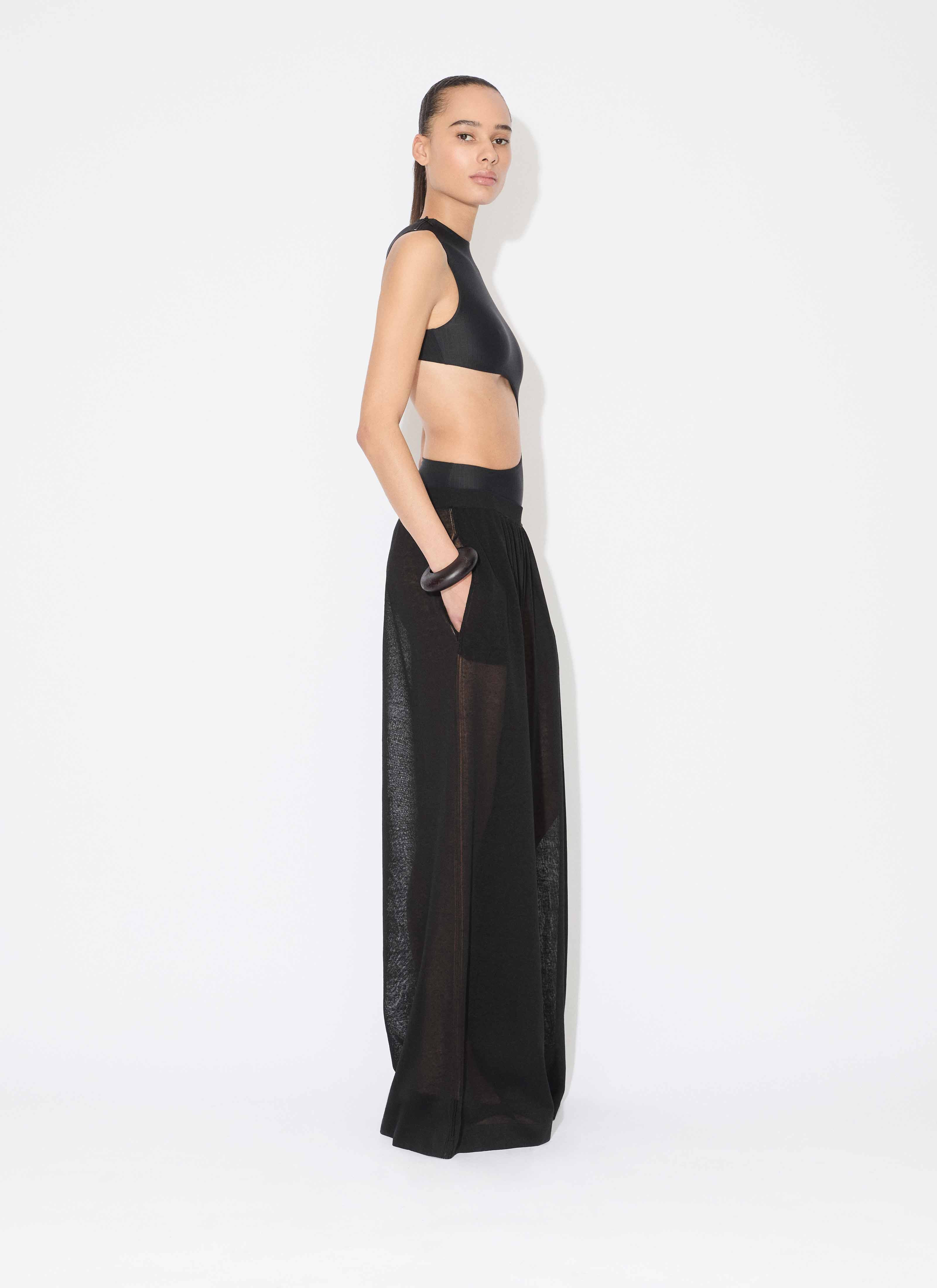 SILK LINEN KNIT PANTS - 4
