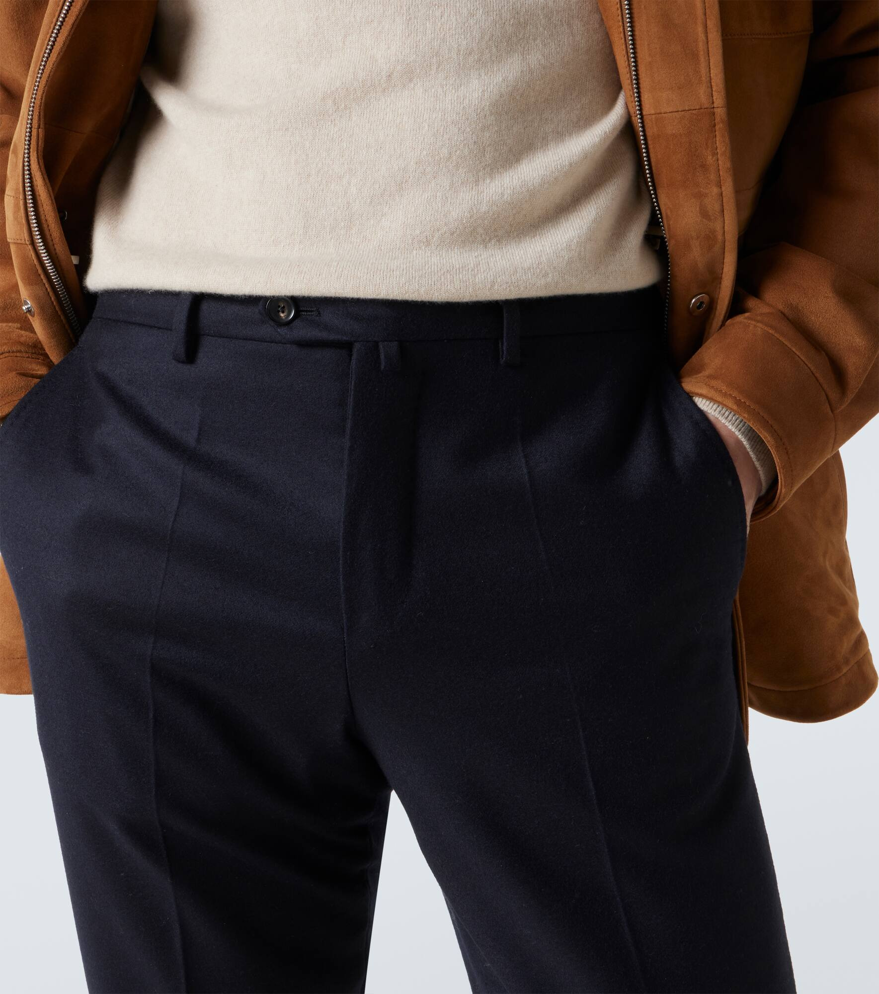 Carlo wool and cashmere straight pants - 5