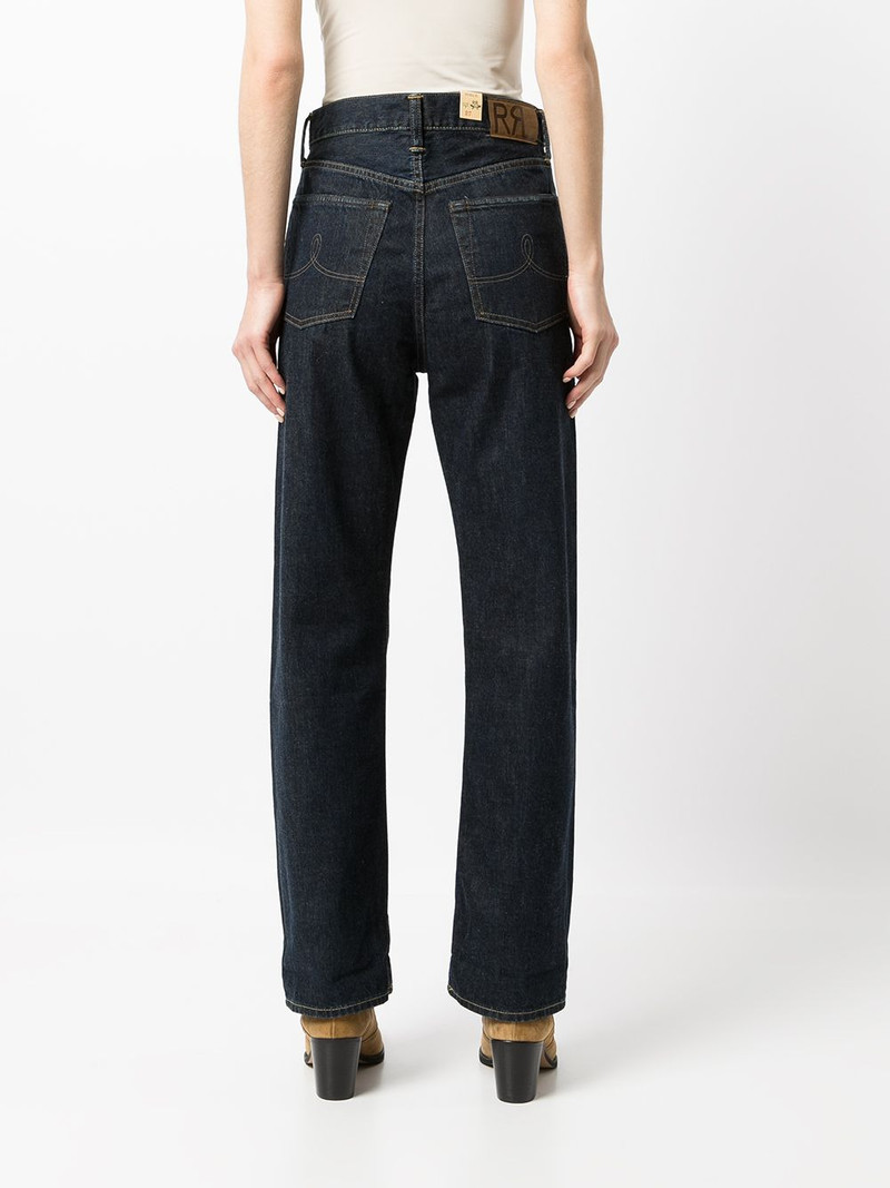 high-waisted straight-leg jeans 4
