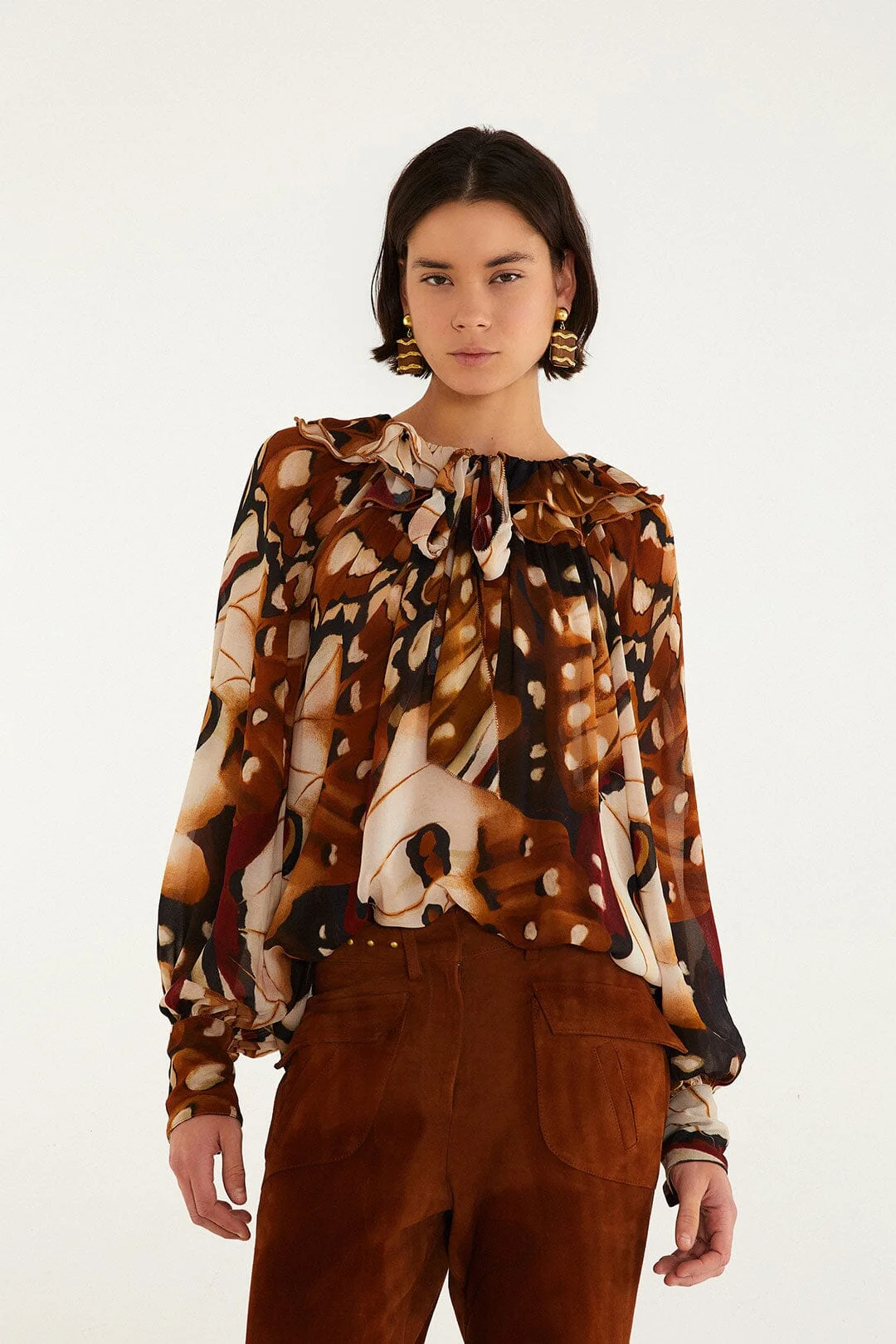 Borbofly Ruffled Blouse - 1
