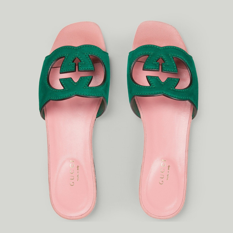 GUCCI Women's Interlocking G cut-out slide sandal outlook