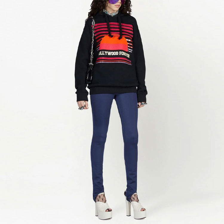 Gucci Hollywood Forever Hoodie 'Black Red' 615061-XJEF2-1043 - 3