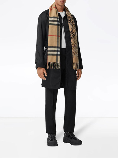 Burberry reversible monogram cashmere scarf outlook