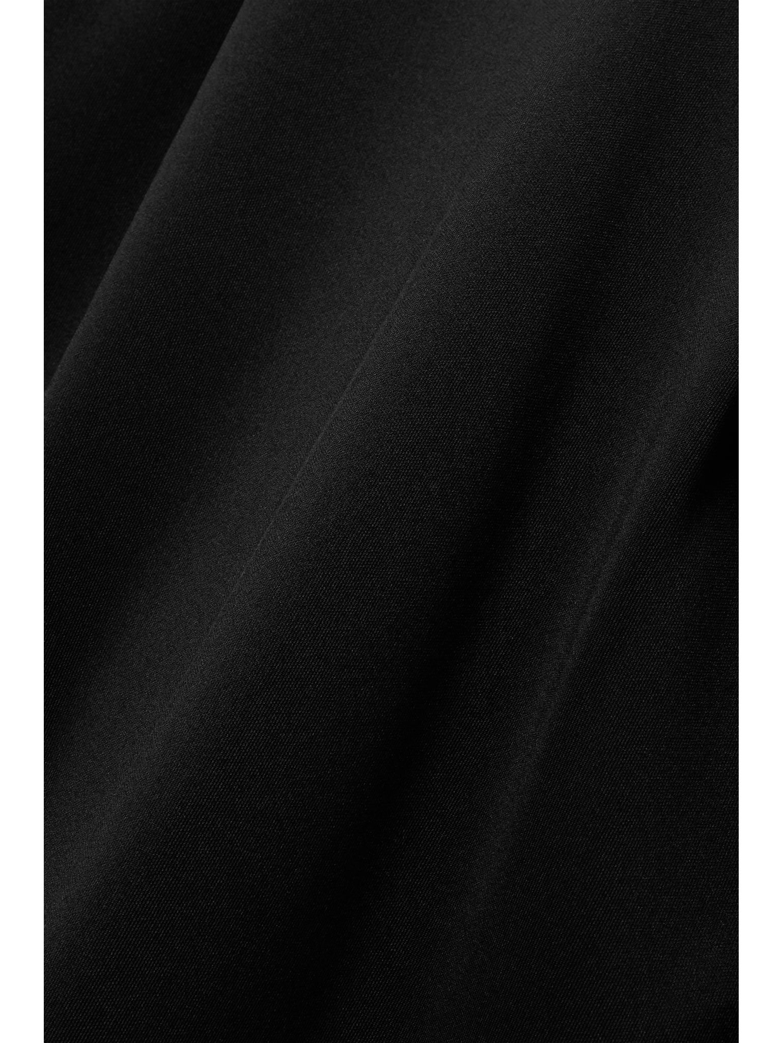 Pleated ponte mini dress Black - 4