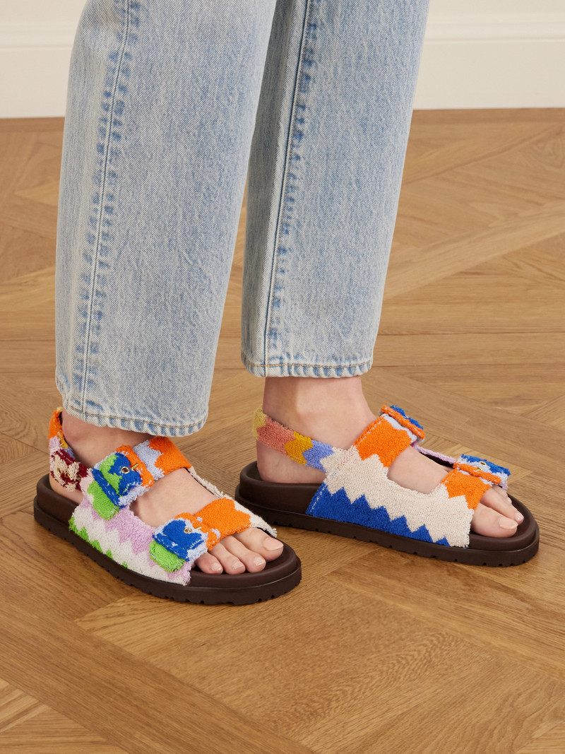 Missoni Mia Striped Terry Sandals outlook
