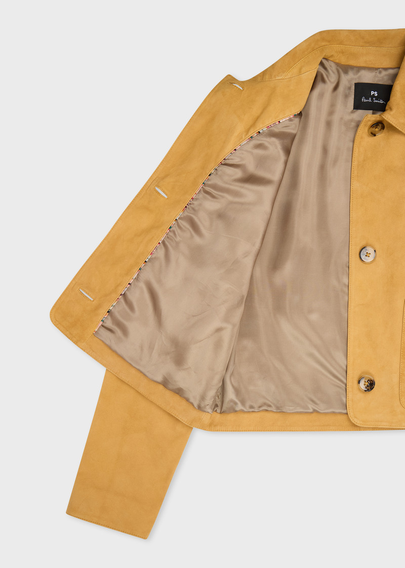 Women's Yellow Suede Jacket 4