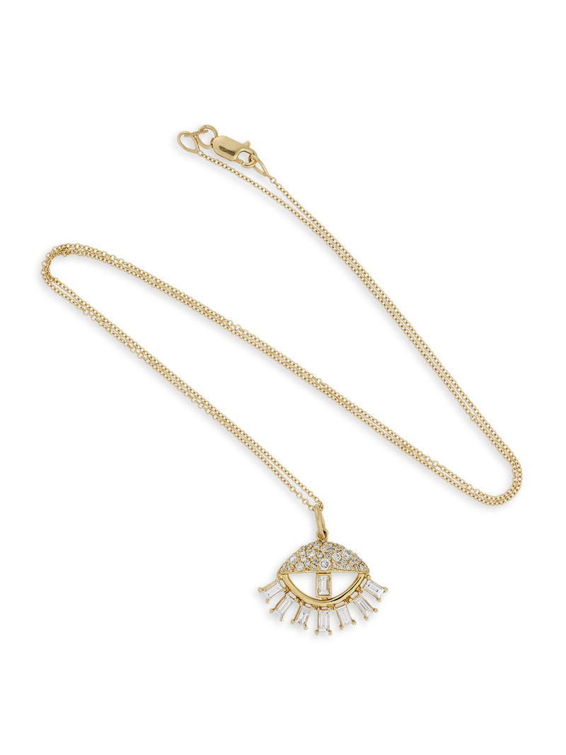 Women's The Edit 18K Yellow Gold & Diamond Sleepy Eye Pendant Necklace - Yellow Gold 5