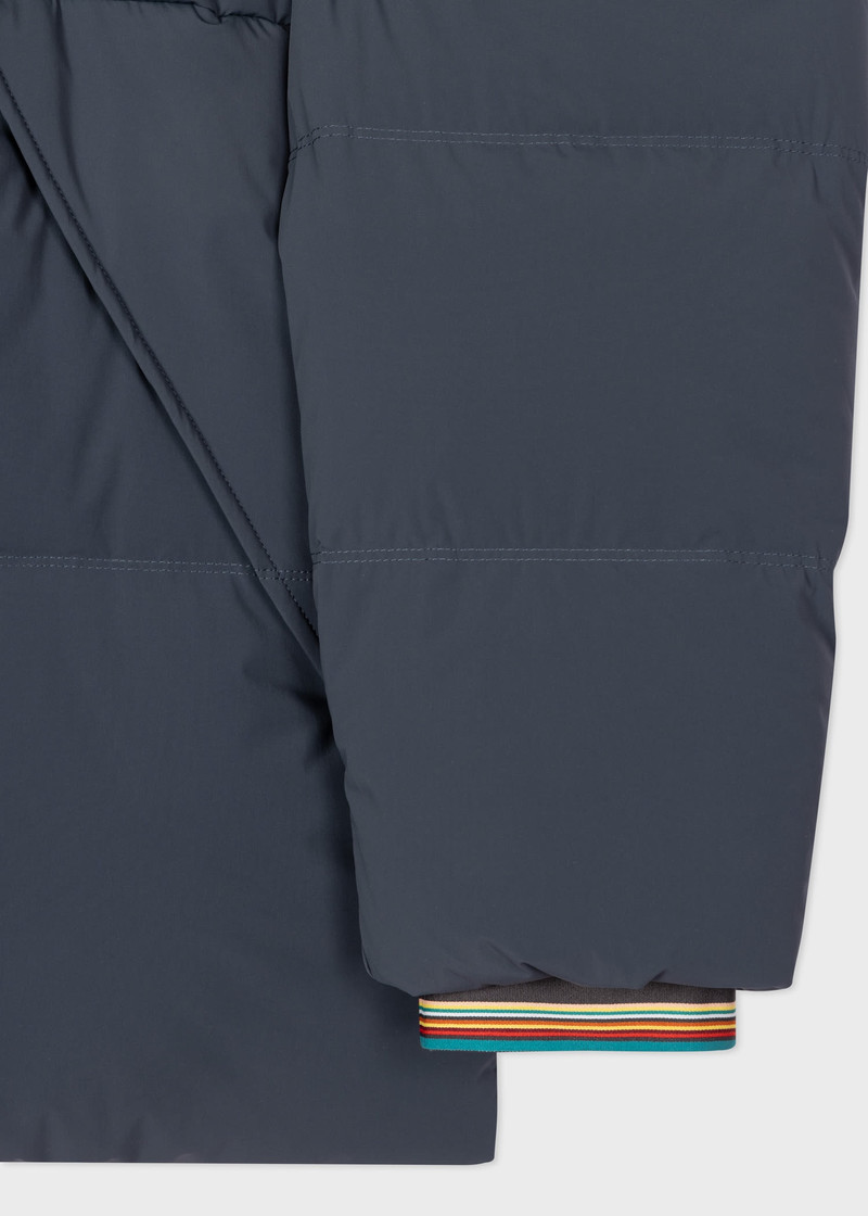Navy Hooded Down Coat 3