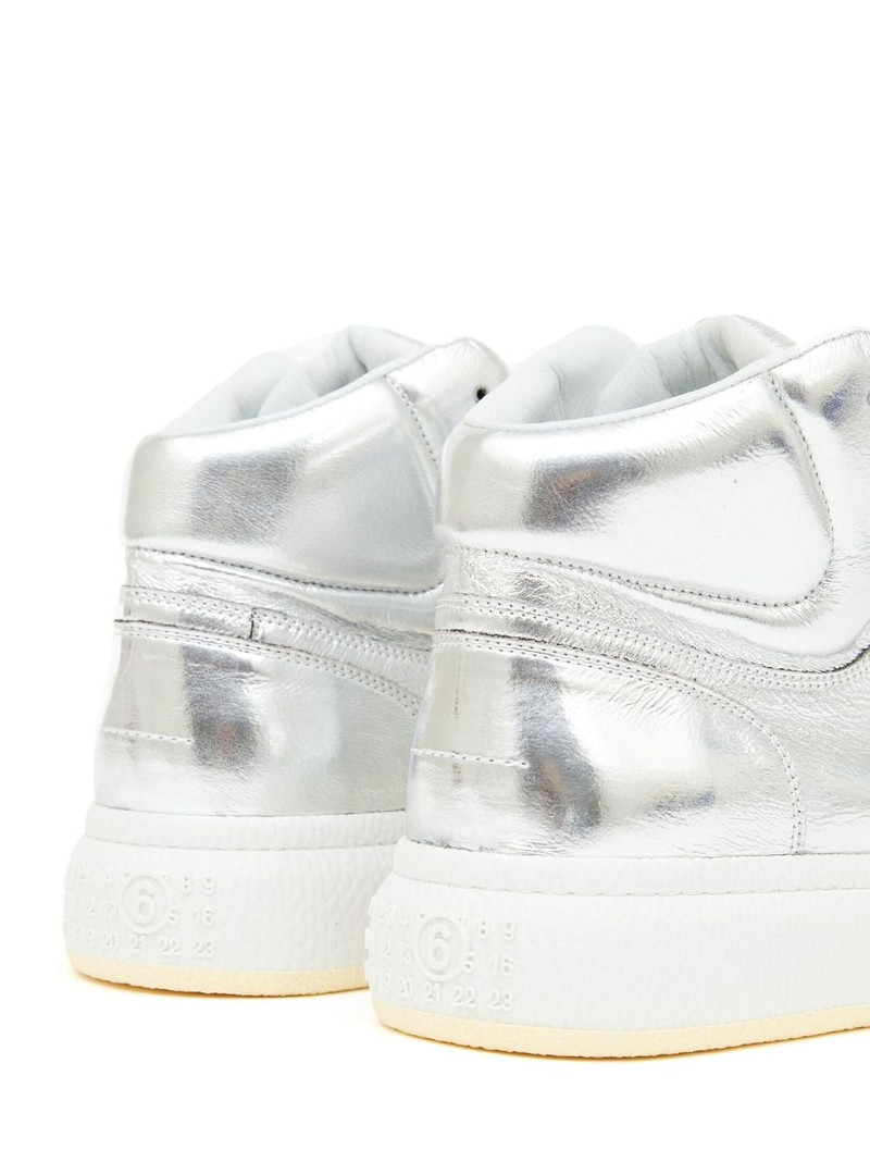 lace-up high-top sneakers 5