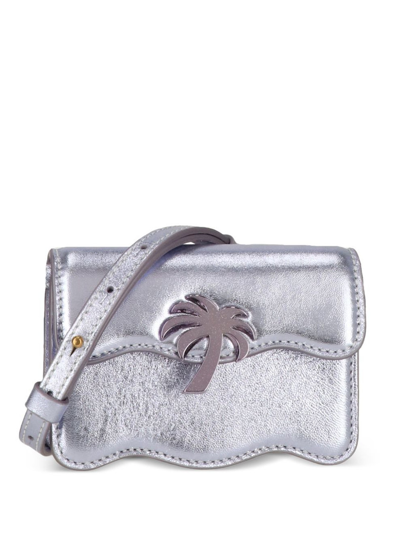 metallic leather cross body bag 1