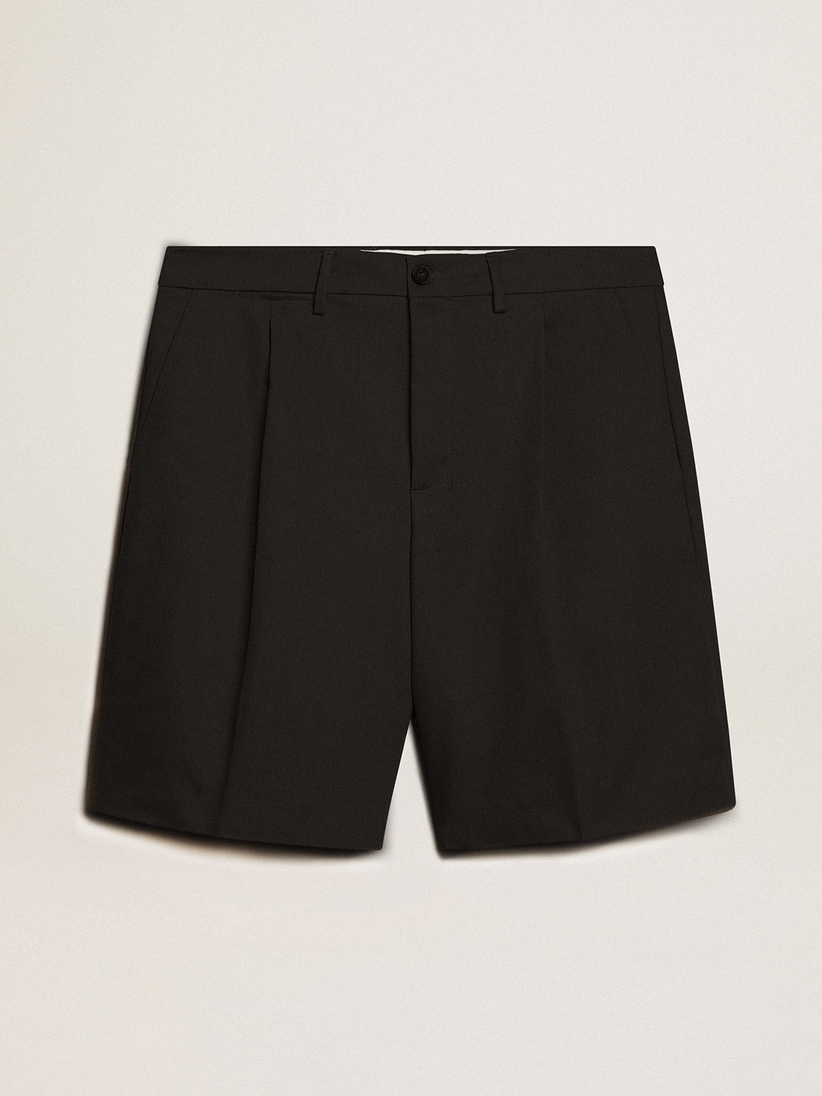 Men's Bermuda shorts in black cotton - 1