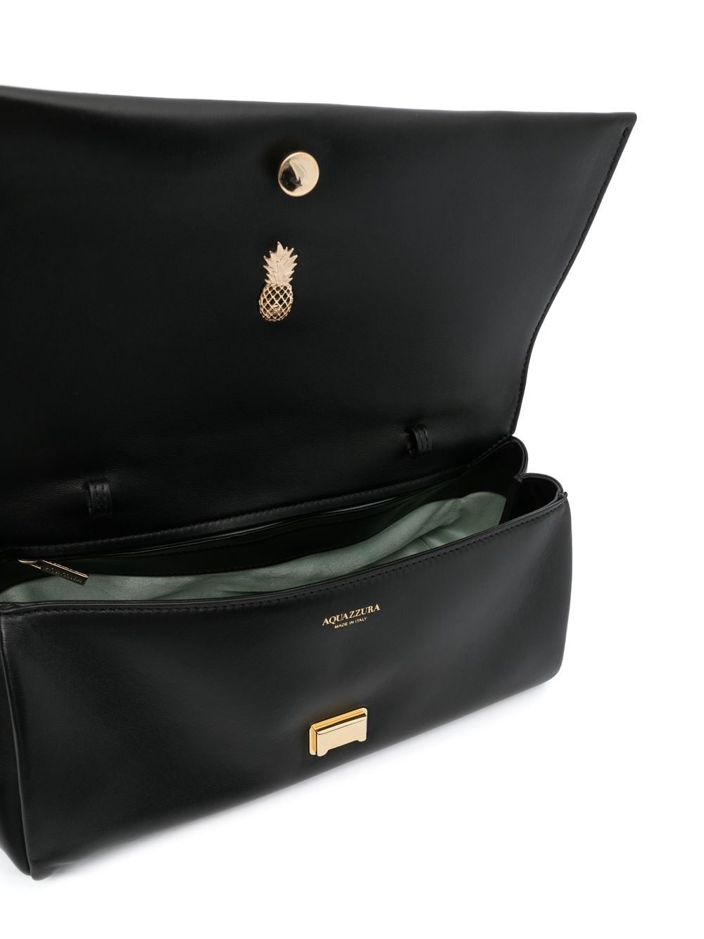 twist leather clutch bag - 5