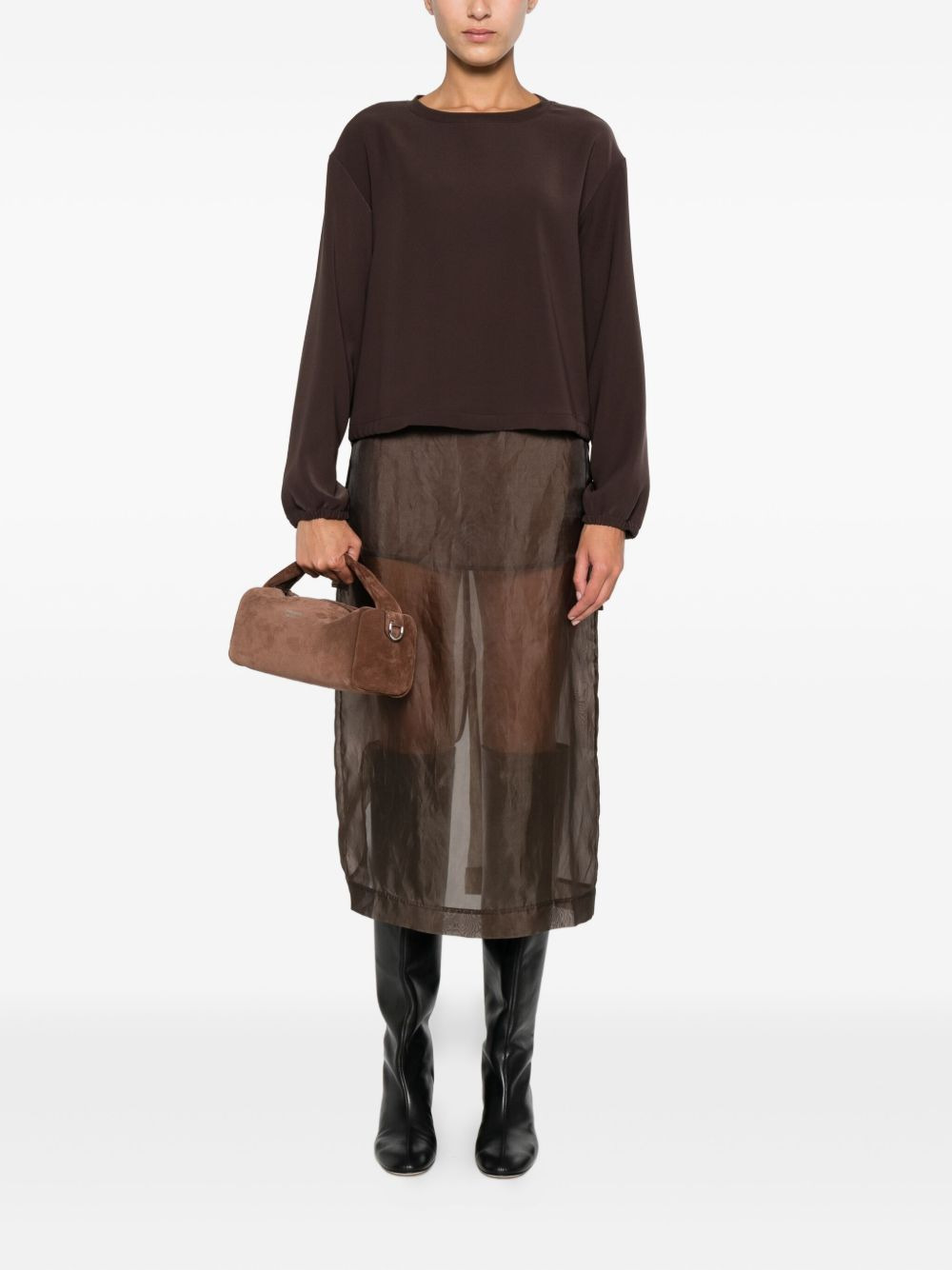 drawstring-hem sweatshirt - 2