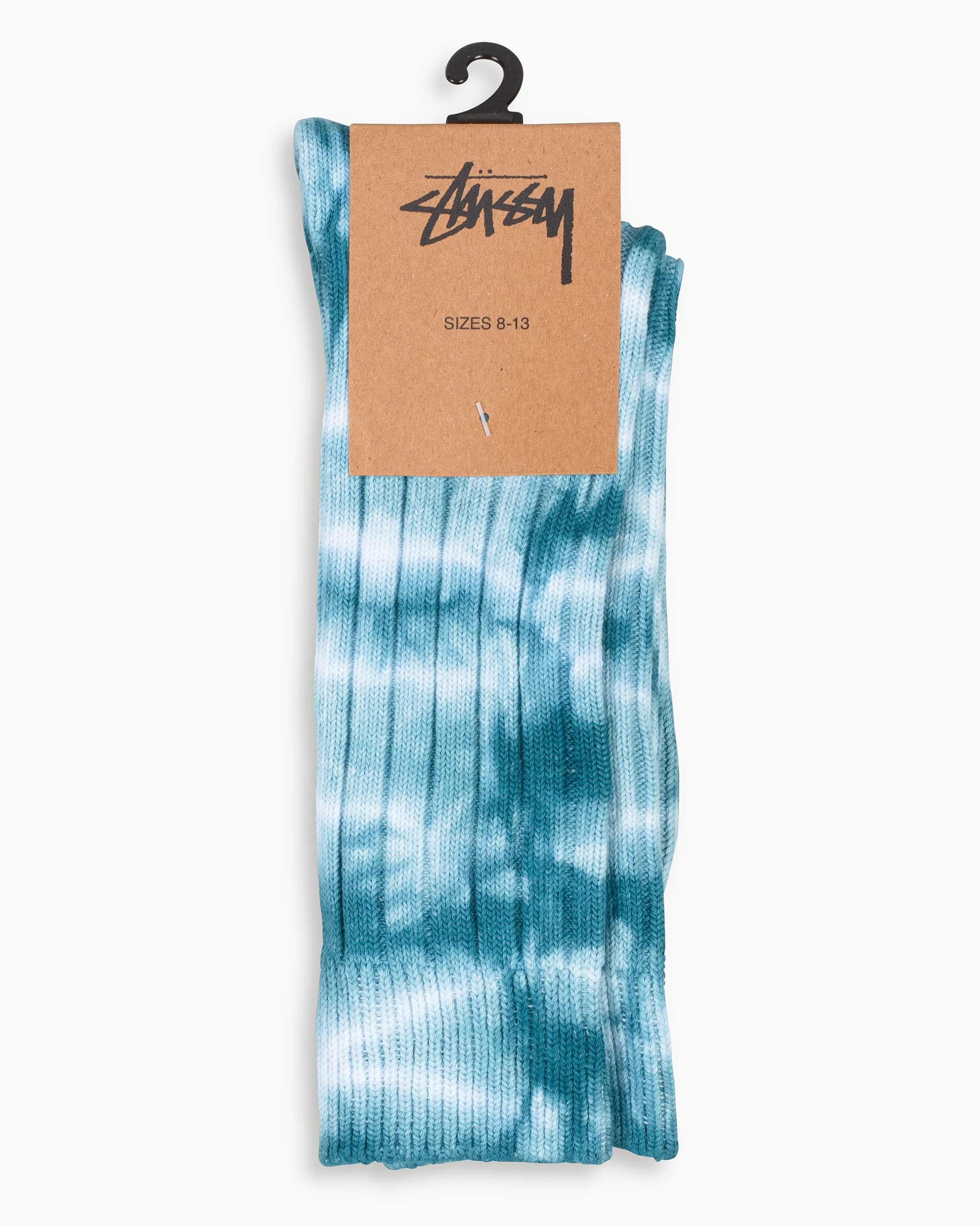 Stüssy Dyed Ribbed Crew Socks Teal - 2