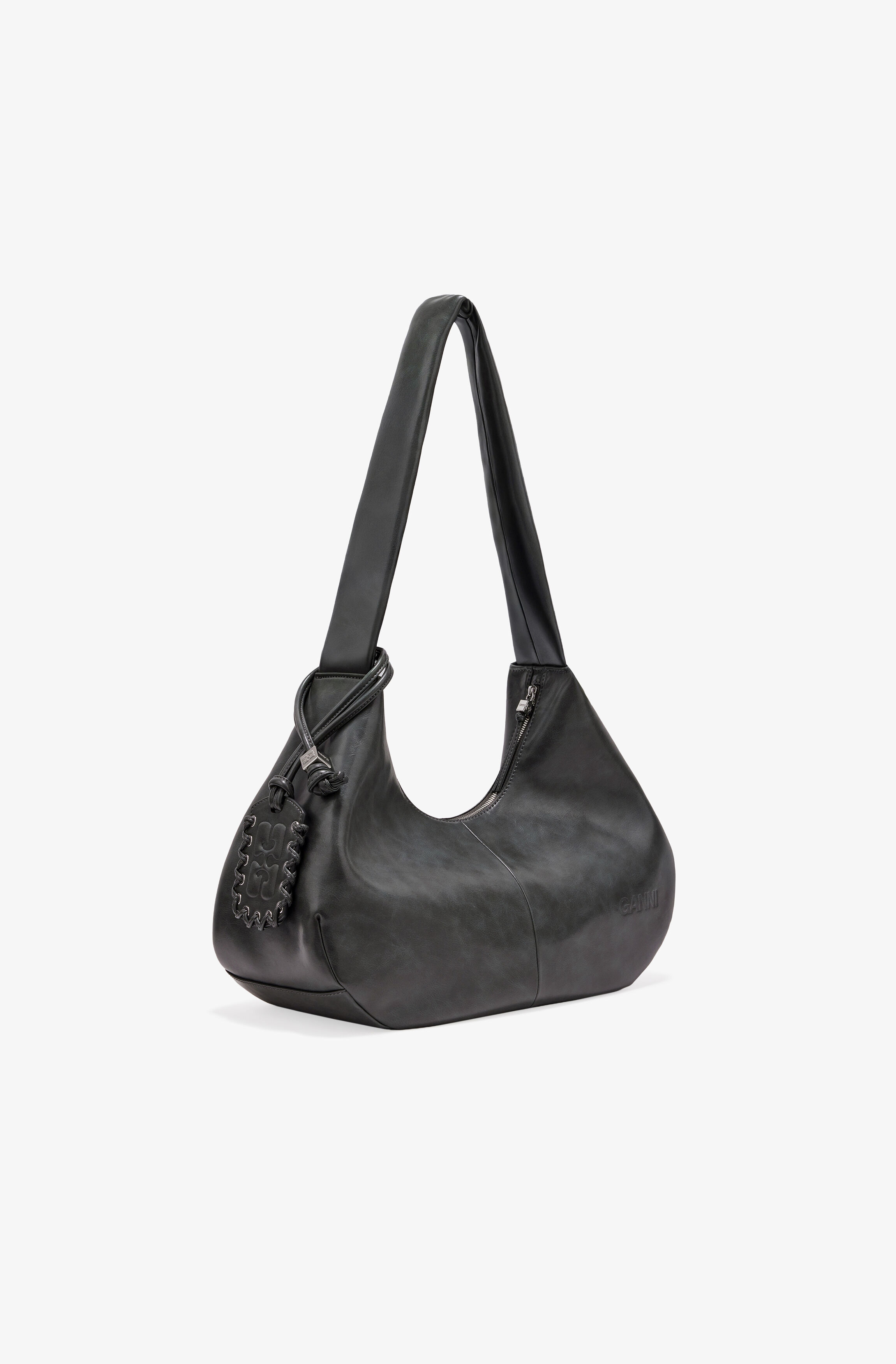 DARK GREY MEDIUM HOBO BAG - 2