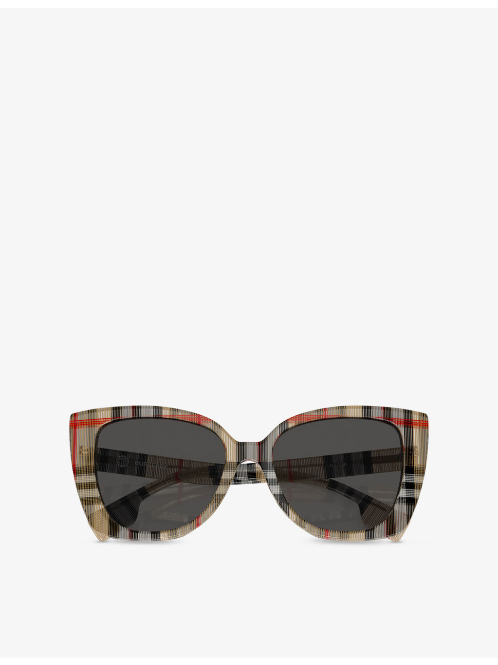 BE4393 Meryl Cat-Eye Checked Acetate Sunglasses - 5