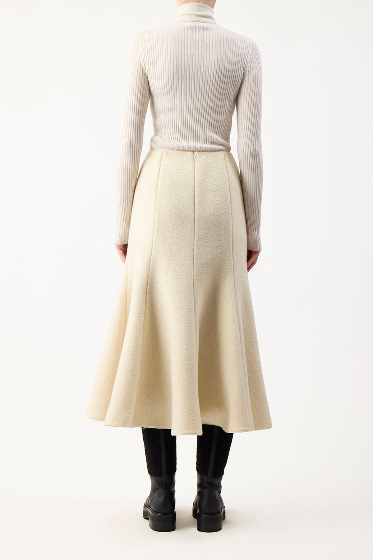 Amy Skirt in Recycled Cashmere Felt - 4