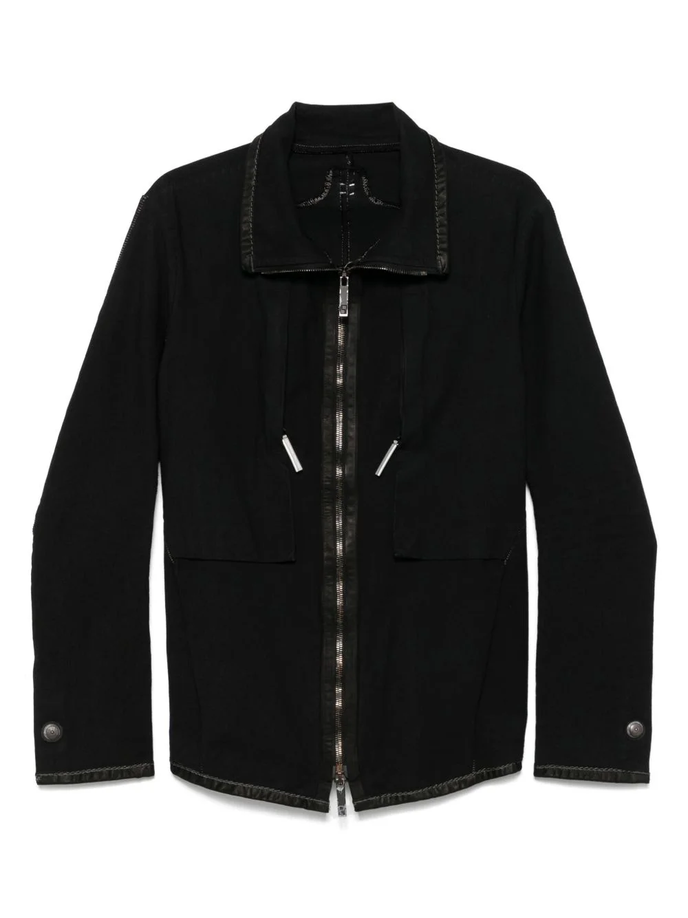 high-neck zipper-pockets jacket - 1