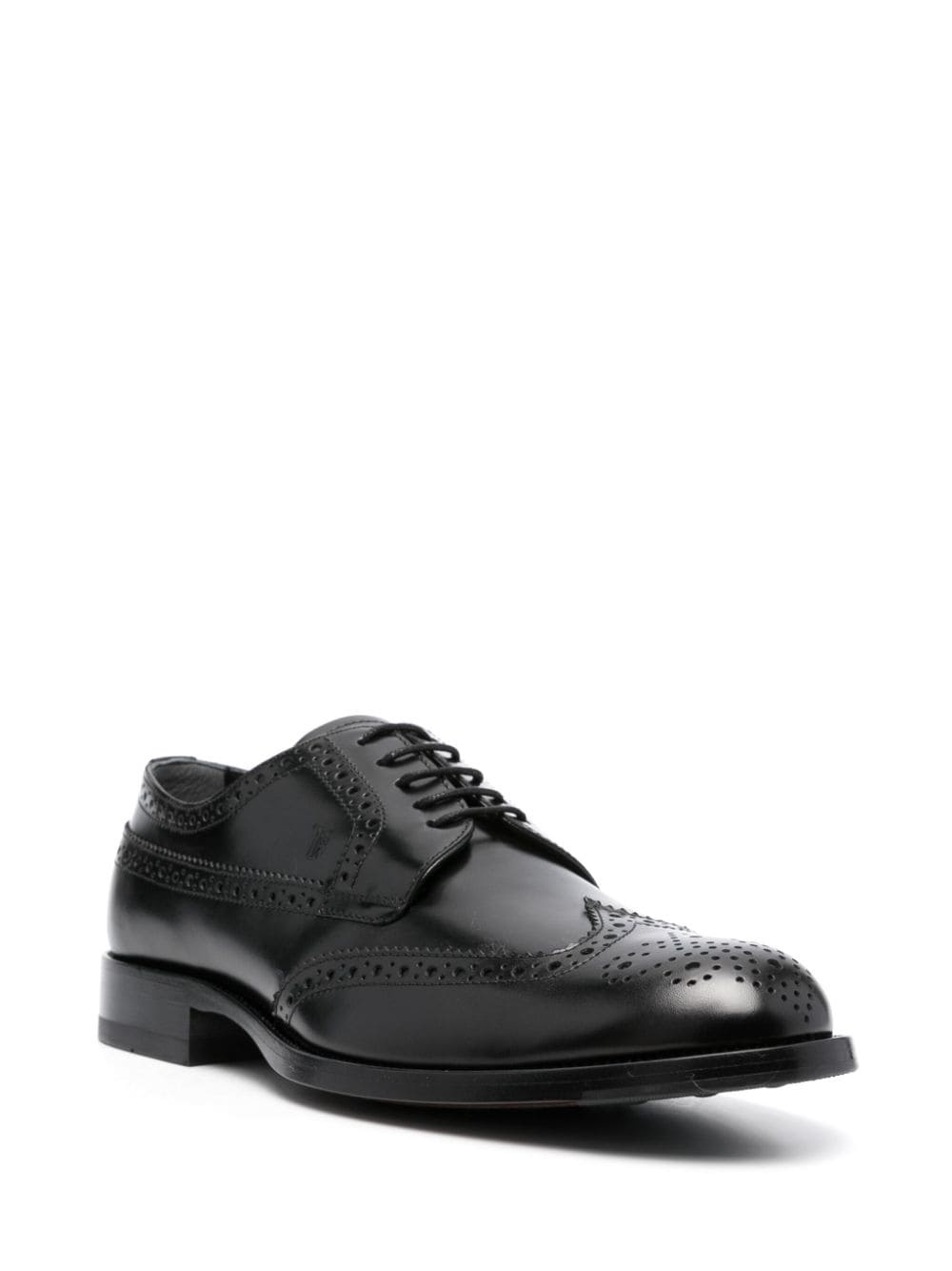 polished-finish lace-up brogues - 4